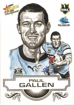 2008 Select NRL Champions - Sketches #SK7 Paul Gallen Front